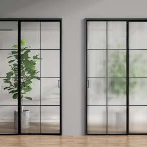 现代玻璃推拉门3D模型下载